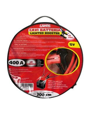 Καλώδια Φορτισης 300CM 400AMP 12V με φως LED