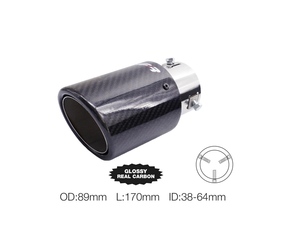 ΑΚΡΟ (ΜΠΟΥΚΑ) ΕΞΑΤΜΙΣΗΣ REAL CARBON Φ38>64mm-ΜΗΚΟΣ 170mm - ΔΙΑΜΕΤΡΟΣ ΕΞΩΤΕΡΙΚΗ 89mm-SIMONI RACING - 1 TEM