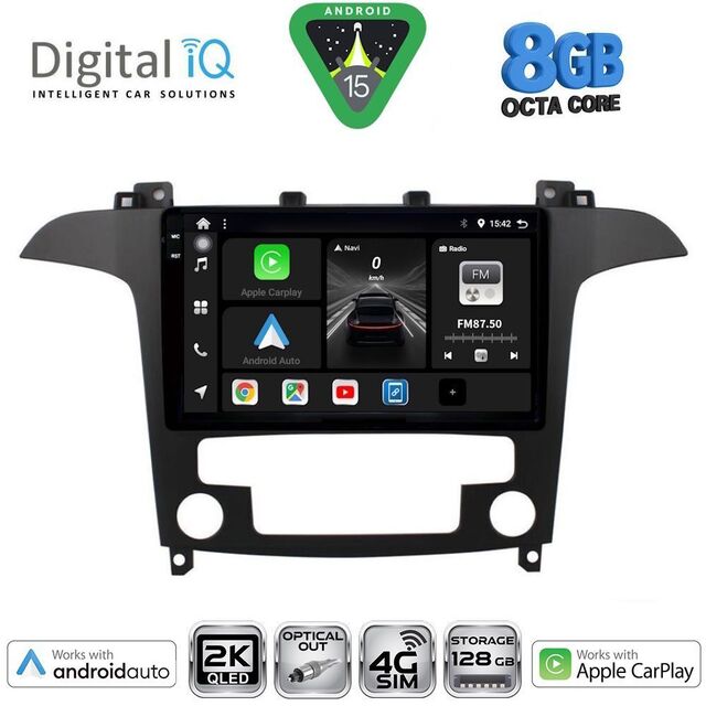 DIGITAL IQ BXK 20175_CPAA CLIMA (9inc) MULTIMEDIA TABLET for FORD SMAX mod. 2006-2014