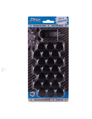 Amio - ΚΑΠΑΚΙΑ ΜΠΟΥΛΟΝΙΩΝ 19mm ΜΑΥΡΑ - 21 ΤΕΜ. (G21305/AM)