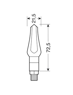 ΦΛΑΣ ΜΟΤΟ ZEPHYR ΜΑΥΡΑ 12V SMD LED 72,5x21,5mm 2ΤΕΜ.
