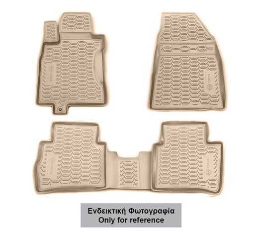 ΠΑΤΑΚΙΑ ΣΕ ΣΚΑΦΗ TPE ΛΑΣΤΙΧΟ ΓΙΑ PEUGEOT 407 5D 04/2004-2011  ΣΕ ΜΠΕΖ ΧΡΩΜΑ NOVLINE - 4 ΤΕΜ.