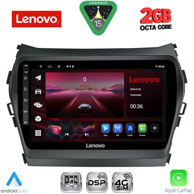 LENOVO LVF 5238_CPA (9inc) MULTIMEDIA TABLET for HYUNDAI IX45 - SANTA FE mod. 2013-2017