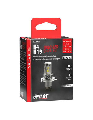 Lampa - LED Λάμπα Αυτοκινήτου Halo Venus Series H4 / H19 12V 21W Quick-Fit – Υψηλής Φωτεινότητας, Fanless Technology - 1 τεμ. (L5767.1)