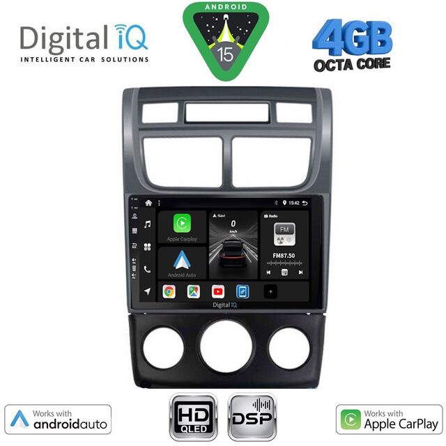 DIGITAL IQ BXF 16324BL_CPAA (A/C+CLIMA) (9inc) MULTIMEDIA TABLET for KIA SPORTAGE mod. 2004-2010