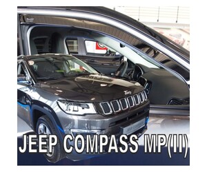 ΑΝΕΜΟΘΡΑΥΣΤΕΣ ΓΙΑ JEEP COMPASS MP II 5D 2017+ ΖΕΥΓΑΡΙ ΑΠΟ ΕΥΚΑΜΠΤΟ ΦΙΜΕ ΠΛΑΣΤΙΚΟ HEKO - 2 ΤΕΜ.