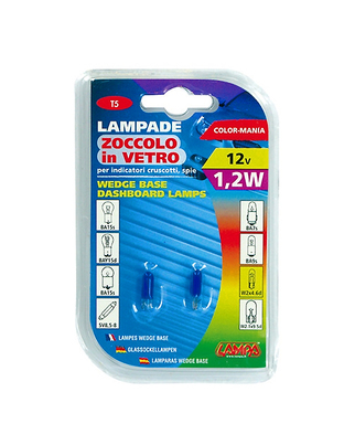 ΛΑΜΠΑΚΙΑ ΨΕΙΡΕΣ Τ5 12V/1.2W W2x4.6d ΜΠΛΕ