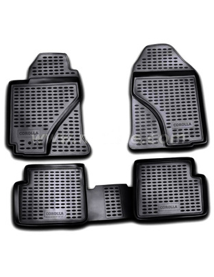 ΠΑΤΑΚΙΑ ΣΕ ΣΚΑΦΗ TPE ΛΑΣΤΙΧΟ ΓΙΑ TOYOTA COROLLA 2002-2007  ΣΕ ΜΑΥΡΟ ΧΡΩΜΑ NOVLINE - 4 ΤΕΜ.