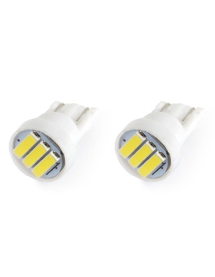 Amio - Λαμπάκια LED 3SMD 7020 τύπου T10 βάση W5W W2.1x9.5d τάση λειτουργίας 12V απόδοσης 0.4W χρώμα λευκό για Επιβατικά Αυτοκίνητα - 2 τεμ. (01096/AM)