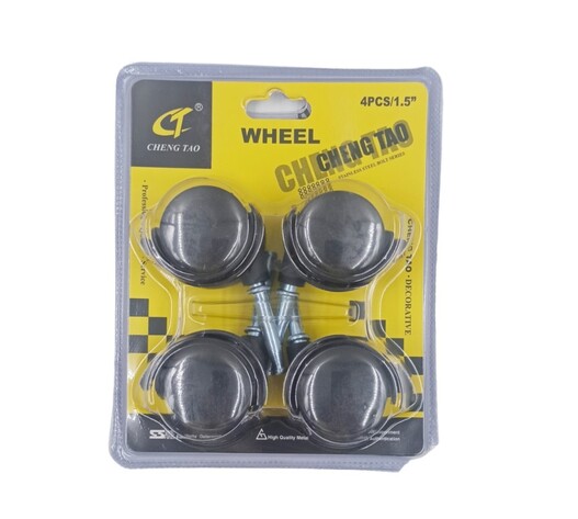 CHENG TAO ΠΛΑΣΤΙΚΑ ΡΟΔΑΚΙΑ 1.5'' ΧΩΡΙΣ ΦΡΕΝΟ ΣΕΤ 4ΤΜΧ CT-44419