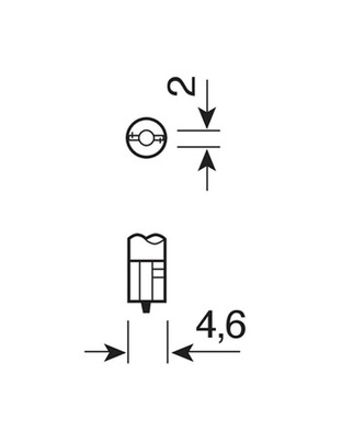 ΛΑΜΠΑΚΙ LED T3 24V W2x4.6d (Λευκό)