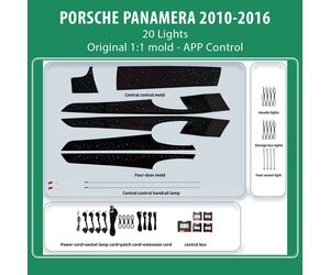 DIQ AMBIENT PORSCHE BSJ01X (Digital iQ Ambient Light for Porsche Panamera mod. 2010-2016 with 20 Lights, Starry Sky Style)