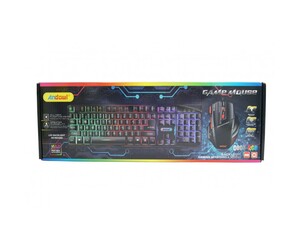 ΠΛΗΚΤΡΟΛΟΓΙΟ LED RGB+ΠΟΝΤΙΚΙ GAMING ANDOWL Q-803