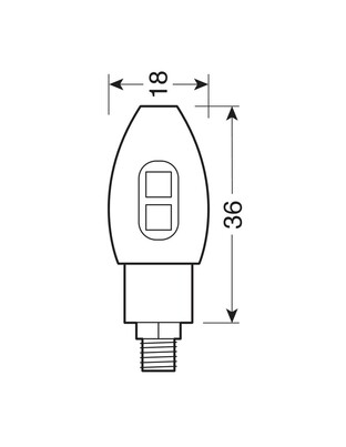 ΦΛΑΣ ΜΟΤΟ VOLT ΜΑΥΡΑ ΑΠΟ ΑΛΟΥΜΙΝΙΟ 12V SMD LED (36x18 mm) -2ΤΕΜ.