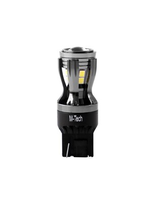W21W (T20) 12/24V W3x16d 3,3W 14xSMD LED ΛΕΥΚΟ CAN-BUS  BLISTER