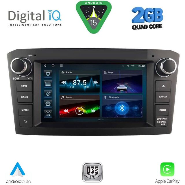 DIGITAL IQ BLD 225BL_CPA (7" DECK) MULTIMEDIA OEM for TOYOTA AVENSIS (T25) mod. 2003-2009 (BLACK)