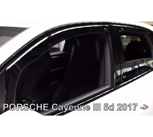 ΑΝΕΜΟΘΡΑΥΣΤΕΣ ΓΙΑ PORSCHE CAYENNE 5D 2017+ - ΣΕΤ ΑΥΤΟΚΙΝΗΤΟΥ ΑΠΟ ΕΥΚΑΜΠΤΟ ΦΙΜΕ ΠΛΑΣΤΙΚΟ HEKO - 4 ΤΕΜ.