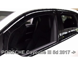 ΑΝΕΜΟΘΡΑΥΣΤΕΣ ΓΙΑ PORSCHE CAYENNE 5D 2017+ - ΣΕΤ ΑΥΤΟΚΙΝΗΤΟΥ ΑΠΟ ΕΥΚΑΜΠΤΟ ΦΙΜΕ ΠΛΑΣΤΙΚΟ HEKO - 4 ΤΕΜ.