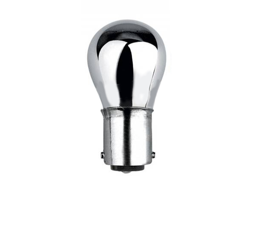 P21/5W 12V BAY15d CHROME ΜΕ ΚΟΚΚΙΝΟ ΦΩΤΙΣΜΟ 2ΤΕΜ.