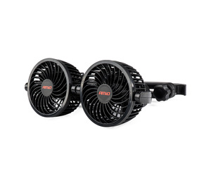 Amio - ΑΝΕΜΙΣΤΗΡΑΣ ΔΙΠΛΟΣ 12V 2χ4''(10,8cm) ΜΕ ΦΙΣ ΑΝΑΠΤΗΡΑ/2 USB 5V & ΣΤΗΡΙΞΗ ΣΤΟ ΠΡΟΣΚΕΦΑΛΟ - 1 TEM. (03009/AM)