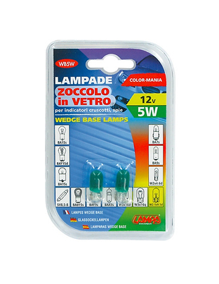 ΛΑΜΠΑΚΙΑ 12V/WB5W 5W W2.1x9.5d ΠΡΑΣΙΝΑ