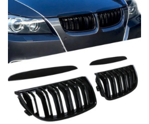 Μάσκες καρδιές μαύρο γυαλιστερό M4 Look - Bmw E90 / 2005-2008 Pro facelift