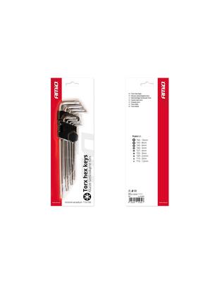 Amio - Σετ Κλειδιά Allen Torx μήκος 230mm για Επιβατικά Αυτοκίνητα - 9 τεμ. (01039/AM)