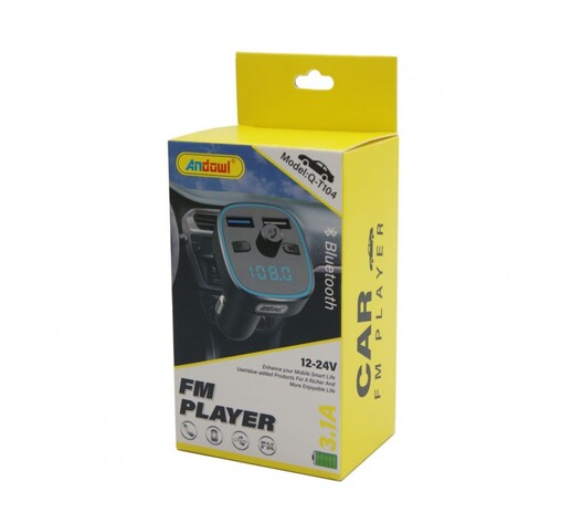 FM PLAYER ΑΥΤΟΚΙΝΗΤΟΥ ΜΕ BLUETOOTH ANDOWL Q-T104