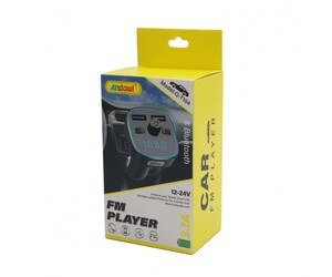 FM PLAYER ΑΥΤΟΚΙΝΗΤΟΥ ΜΕ BLUETOOTH ANDOWL Q-T104