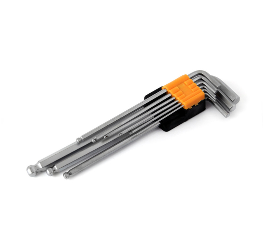 Amio - Σετ Κλειδιά Άλεν Imbus Μακριά 230mm IKL Τ10-Τ50 για Πρόσβαση σε Δύσκολα Σημεία με Αντοχή και Σταθερό Κράτημα - 9 Τεμ. (01721/AM)