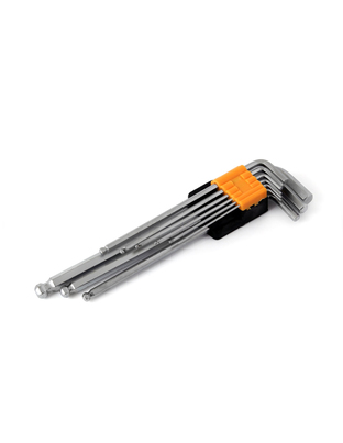 Amio - Σετ Κλειδιά Άλεν Imbus Μακριά 230mm IKL Τ10-Τ50 για Πρόσβαση σε Δύσκολα Σημεία με Αντοχή και Σταθερό Κράτημα - 9 Τεμ. (01721/AM)