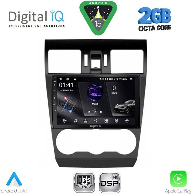 DIGITAL IQ RSF 4663B_CPA (9inc) MULTIMEDIA TABLET for SUBARU FORESTER - IMPREZA - XV mod. 2013-2019