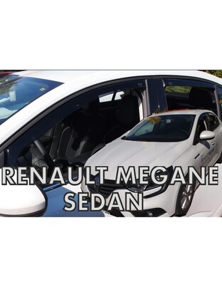 ΑΝΕΜΟΘΡΑΥΣΤΕΣ ΓΙΑ RENAULT MEGANE IV GRAND COUPE 4D SEDAN 2017+ ΣΕΤ ΑΥΤΟΚΙΝΗΤΟΥ ΑΠΟ ΕΥΚΑΜΠΤΟ ΦΙΜΕ ΠΛΑΣΤΙΚΟ HEKO - 4 ΤΕΜ.