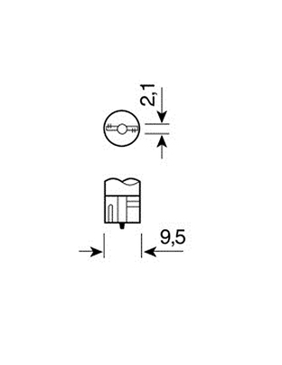 ΛΑΜΠΑΚΙΑ 12V/WB5W 5W W2.1x9.5d ΠΡΑΣΙΝΑ