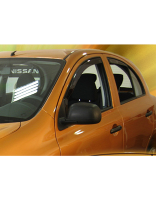 ΑΝΕΜΟΘΡΑΥΣΤΕΣ ΓΙΑ NISSAN MICRA K13 5D 11/2010-2017 ΖΕΥΓΑΡΙ ΑΠΟ ΕΥΚΑΜΠΤΟ ΦΙΜΕ ΠΛΑΣΤΙΚΟ HEKO - 2 ΤΕΜ.