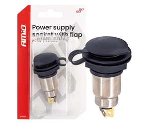 Amio - Πρίζα Τροφοδοσίας με Καπάκι 12V / 24V – 250W - 1 τεμ. (04462/AM)