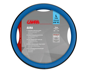 Lampa - Κάλυμμα Τιμονιού Φορτηγού Aura Skeentex Μπλε Μέγεθος L ?46–48cm Ultra-Soft, Αντιολισθητικό, Φάρδος 10cm- 1 τεμ. (L9707.8)