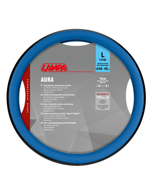 Lampa - Κάλυμμα Τιμονιού Φορτηγού Aura Skeentex Μπλε Μέγεθος L ?46–48cm Ultra-Soft, Αντιολισθητικό, Φάρδος 10cm- 1 τεμ. (L9707.8)