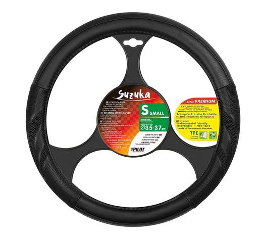 Lampa Κάλυμμα Τιμονιού Αυτοκινήτου Suzuka 35-37εκ. Άοσμο Ελαστικό Ultra soft Skeentex με αεριζόμενες λαβές Μαύρο 1-τεμ. (L3293.0)