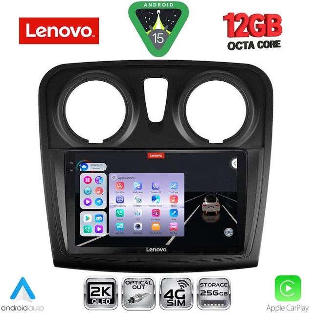 LENOVO SSZ 12108_CPA (9inc) MULTIMEDIA TABLET for DACIA LOGAN – SANDERO mod. 2012-2019