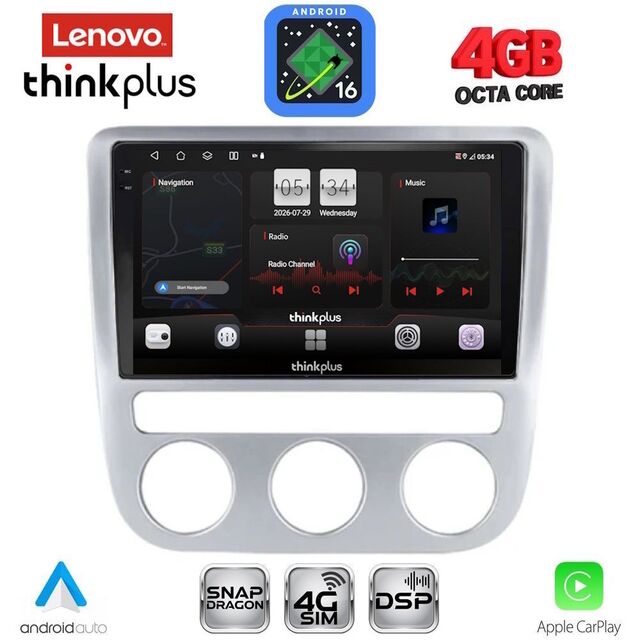 LENOVO LTG 7752_CPA CLIMA (9inc) MULTIMEDIA TABLET for VW EOS mod. 2006> - SCIROCCO mod. 2008-2010