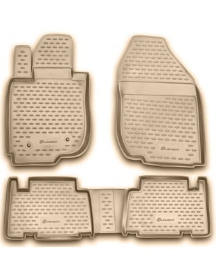 ΠΑΤΑΚΙΑ ΣΕ ΣΚΑΦΗ TPE ΛΑΣΤΙΧΟ ΓΙΑ TOYOTA RAV4 01/2006-2013  ΣΕ ΜΠΕΖ ΧΡΩΜΑ NOVLINE - 4 ΤΕΜ.