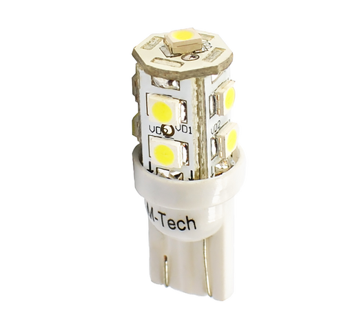 T10 W5W 12V W2,1x9,5d LED 9xSMD3528 ΚΙΤΡΙΝΟ (ΚΑΡΦΩΤΟ ΑΚΑΛΥΚΟ) BLISTER  M-TECH - 2ΤΕΜ.