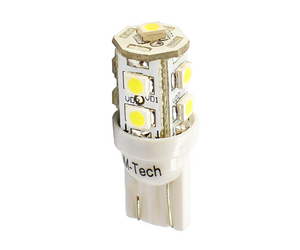 T10 W5W 12V W2,1x9,5d LED 9xSMD3528 ΚΙΤΡΙΝΟ (ΚΑΡΦΩΤΟ ΑΚΑΛΥΚΟ) BLISTER  M-TECH - 2ΤΕΜ.