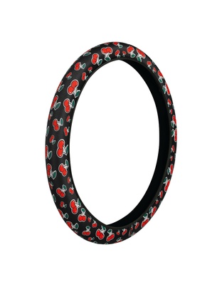 ΚΑΛΥΜΜΑ ΤΙΜΟΝΙΟΥ SKIN-COVER CHERRY-CILIEGE(ΚΕΡΑΣΙΑ) 35/37cm(S) ΜΑΥΡΟ ΕΛΑΣΤΙΚΟ ΠΟΛΥΕΣΤΕΡΙΚΟ 2mm ΠΑΧΟΣ