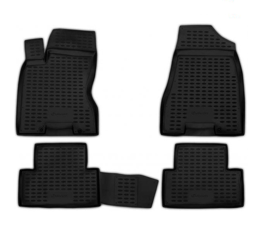 ΠΑΤΑΚΙΑ ΣΕ ΣΚΑΦΗ TPE ΛΑΣΤΙΧΟ ΓΙΑ NISSAN X-TRAIL 07/2007-05/2014  ΣΕ ΑΝΘΡΑΚΙ ΣΚΟΥΡΟ ΓΚΡΙ ΧΡΩΜΑ NOVLINE - 4 ΤΕΜ.