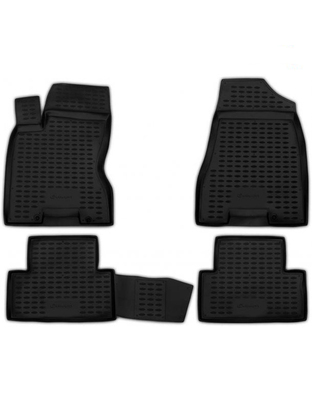 ΠΑΤΑΚΙΑ ΣΕ ΣΚΑΦΗ TPE ΛΑΣΤΙΧΟ ΓΙΑ NISSAN X-TRAIL 07/2007-05/2014  ΣΕ ΑΝΘΡΑΚΙ ΣΚΟΥΡΟ ΓΚΡΙ ΧΡΩΜΑ NOVLINE - 4 ΤΕΜ.