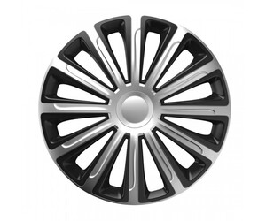 Amio - ΤΑΣΙΑ 13" HUBCAP TREND SILVER BLACK - ΣΕΤ 4ΤΕΜ ΣΕ ΚΟΥΤΙ - 4 ΤΕΜ. (6827/AM)