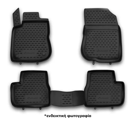 ΠΑΤΑΚΙΑ ΣΕ ΣΚΑΦΗ TPE ΛΑΣΤΙΧΟ ΓΙΑ PEUGEOT 208 / 2008 3D / 5D 4/2012-2019  ΣΕ ΜΑΥΡΟ ΧΡΩΜΑ NOVLINE - 4 ΤΕΜ.