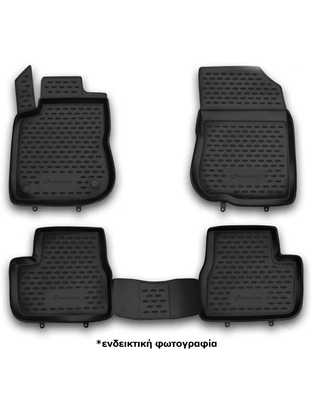 ΠΑΤΑΚΙΑ ΣΕ ΣΚΑΦΗ TPE ΛΑΣΤΙΧΟ ΓΙΑ PEUGEOT 208 / 2008 3D / 5D 4/2012-2019  ΣΕ ΜΑΥΡΟ ΧΡΩΜΑ NOVLINE - 4 ΤΕΜ.